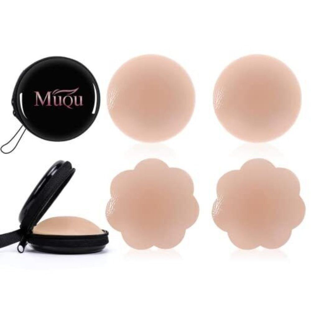 Pasties Reusable Adhesive Nipple Covers (Silicone Nipple Covers) FLESHY PINK NEW